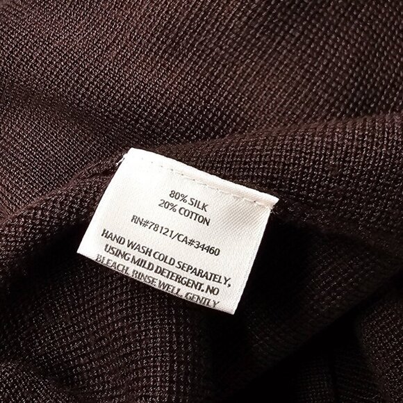 Eileen Fisher Womens Silk Cotton Button Front Cardigan Collared Top Size Small - Picture 7 of 8